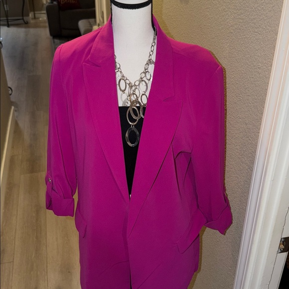 Jones New York Women's Bold Pink Blazer - Picture 9 of 9